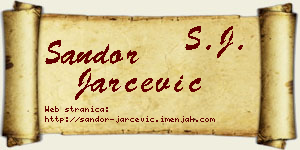 Šandor Jarčević vizit kartica